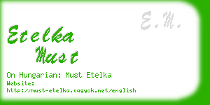 etelka must business card